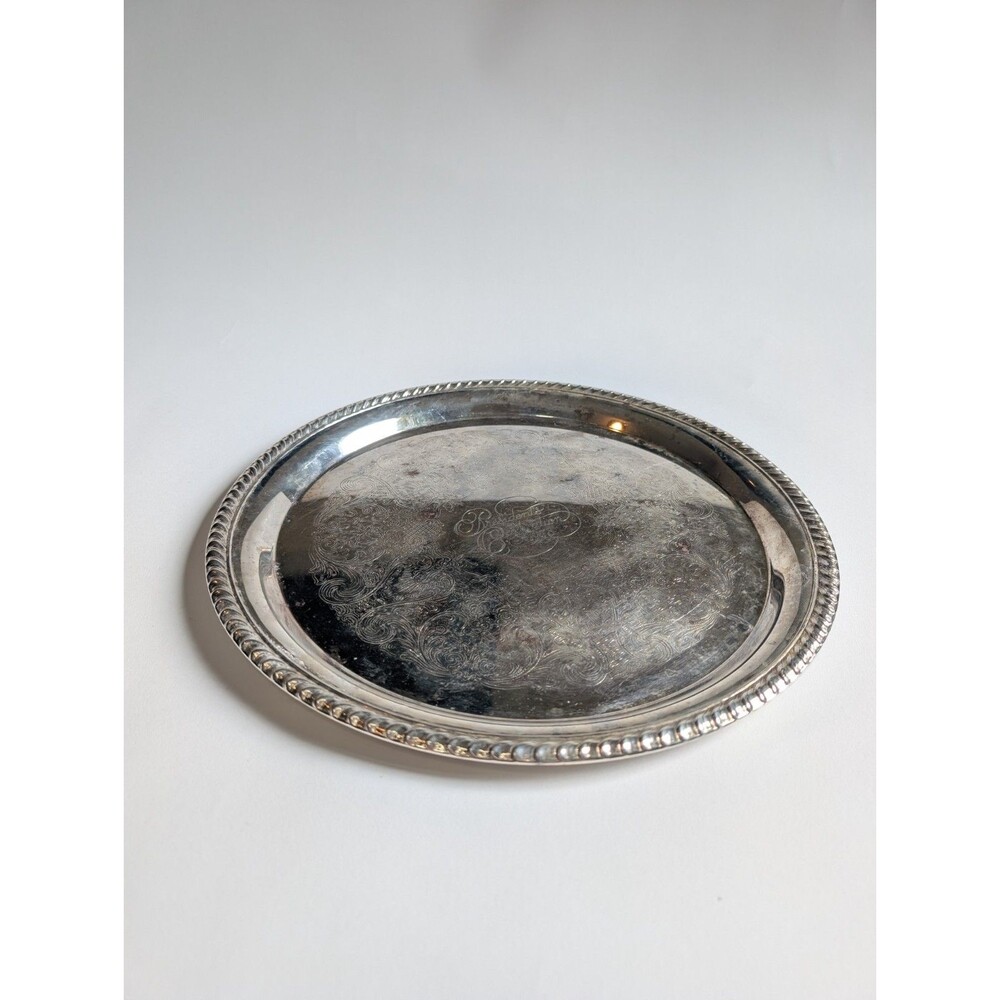 Vintage Silver Plated Serving Platter Avon Reps Presidents Celebration 1978